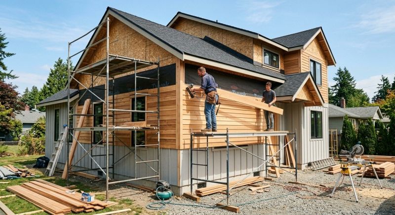 Wood Siding Installation project example
